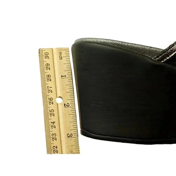 Naot Women's Treasure 2 Strap Metal Pewter Platform 3 Inches Wedge Sandal Size39 - Picture 6 of 11